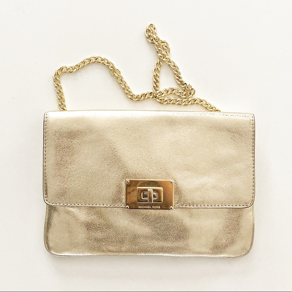 Michael Kors Gold Clutch